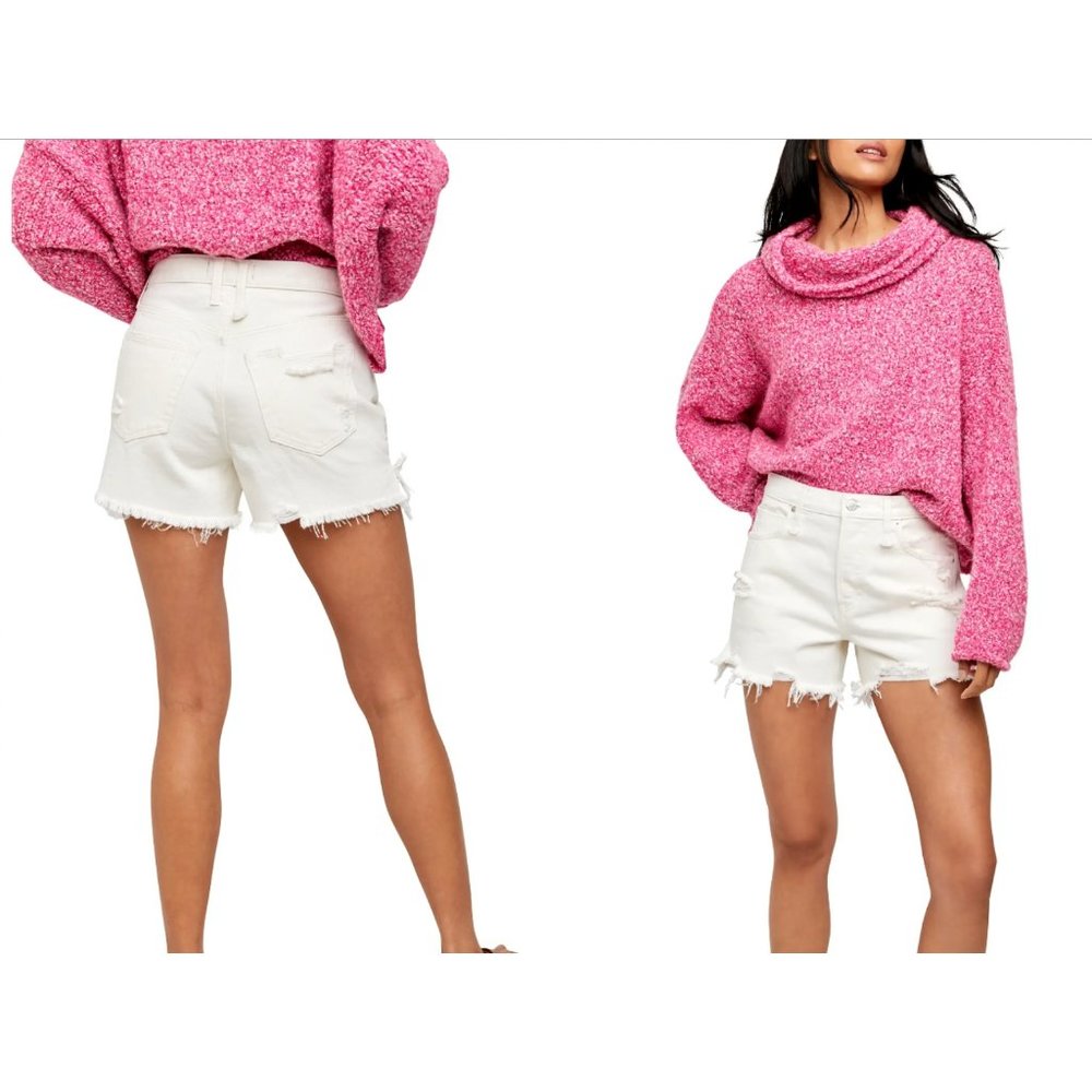 Free People We the Free Makai Ripped Cutoff Denim Shorts